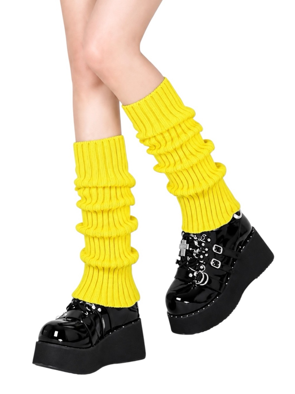 🆕Yellow Knitted Leg Warmers